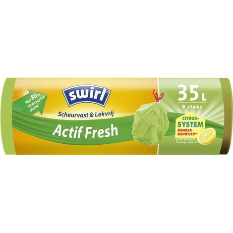 Swirl® Aktive Frische Müllbeutel 35 L Reißfest & Dicht Müllsäcke & Müllsackständer