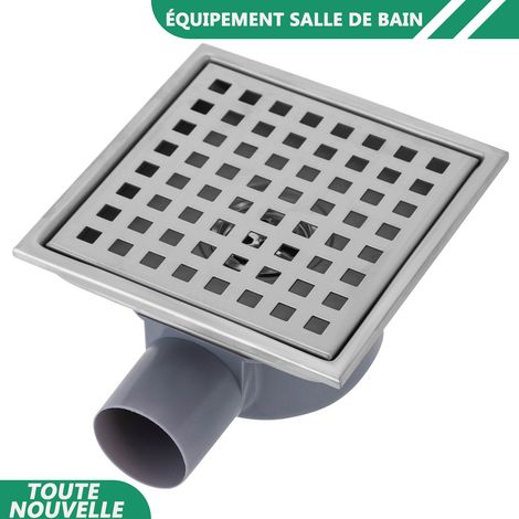 WAOBDLA 5.9 x 5.9in en acier inoxydable plancher drain auto-gravité pour cuisine, salle de bains, balcon, hôtel, toilettes (1/5)