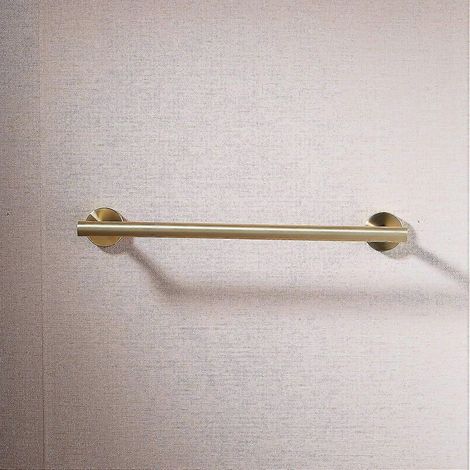 Porte-serviettes mural en acier inoxydable, organisateur de salle de bain, doré, Rita Gold, monobloc, 40 cm (1/4)
