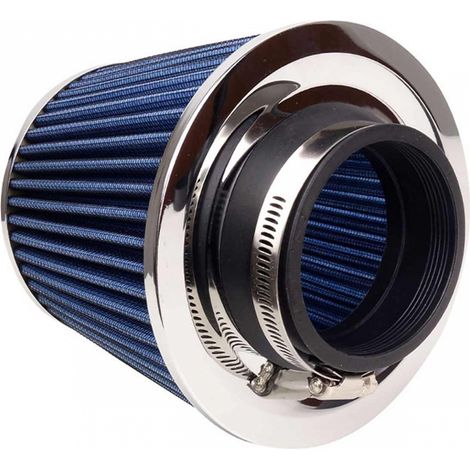 Filtre à air conique bleu universel + 3 adaptateurs amio-02458