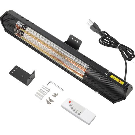 Radiateur électrique extérieur étanche portable mural plafond infrarouge terrasse avec télécommande pour maison jardin bureau et pièce prise US 110V (1/5)