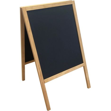 Chevalet stop trottoir sur pied, 53x90 cm, en MDF et pin (1/2)