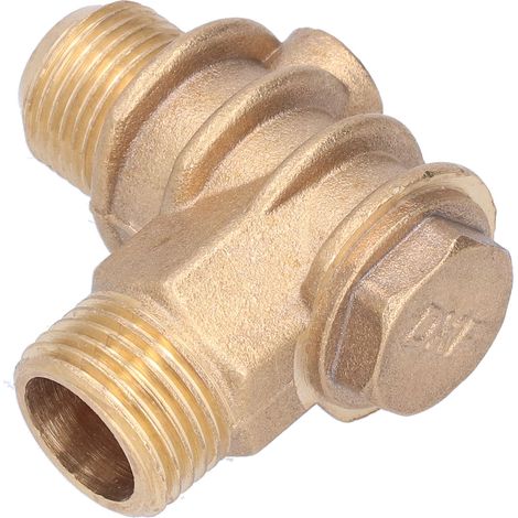 Soupape anti-retour 3 voies en laiton pour compresseur, vanne de contrôle hydraulique pneumatique durable (1/5)