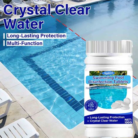 Tabletten zur Schwimmbadwasserreinigung, Brausetabletten zur Wasserreinigung, Wasserreiniger für die Poolreinigung, Desinfektionstabletten für den Außenbereich (1/5)