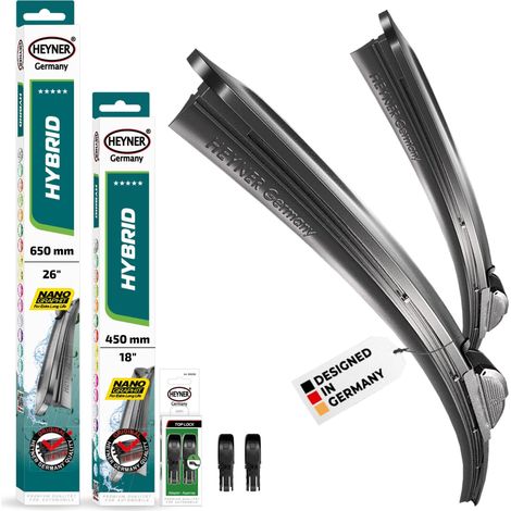 HEYNER® Scheibenwischer komp. mit NISSAN TOWNSTAR (12.2021 - 06.2026) HYBRID Flachbalkenwischer