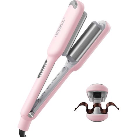 Hair Curler, 25 mm Corrugating Irons for Large Curls, Suitable for Beginners, Curling Iron for Long Short Hair, 4 Adjustable Temperatures, LED Display, Anti-scald (1/5)