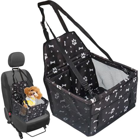 Siège de voiture pour chien, rehausseur portable, pour animal de compagnie, pliable, étanche, siège Oxford, 680 g, pour un transport sûr lors des trajets en voiture, des visites vétérinaires et des (1/5)