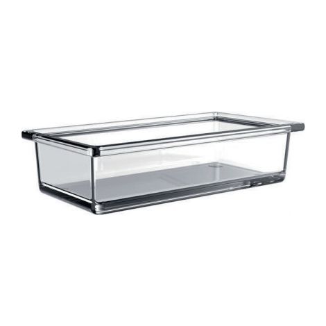 Liaison bol en verre (garde-corps) long, 198x48x97,5 mm, chromé (1/4)