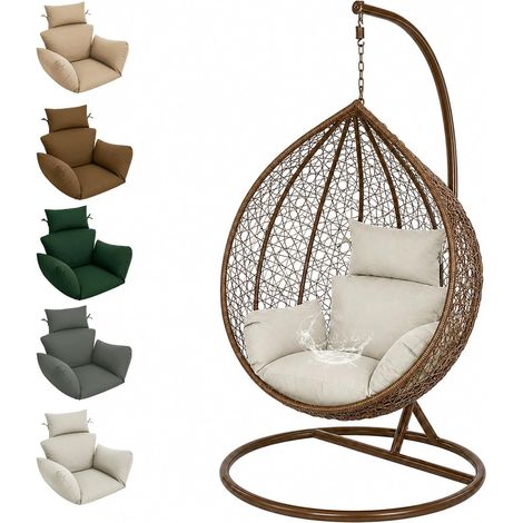 Coussin de balancelle Suspendue pour l'extérieur, Coussin de Jardin avec Appui-tête, Coussin d'assise intérieur pour balancelle, hamac Suspendu, Coque Suspendue, Coussin de balancelle pour hamac (1/5)