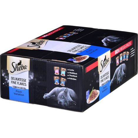 Alimento húmedo para gatos Sheba con sabor a pescado, 80 x 85 g (1/5)