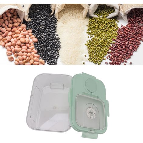 Reisbehälter, insektensicher, feuchtigkeitsbeständig und luftdicht, lebensmittelechte Aufbewahrungsbox für Getreide im Haushalt, Reistopf, Mehl- und Reisbehälter, große Größe, 20 Catties, grün. (1/5)