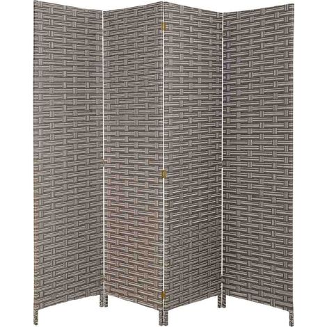 Biombo de papel trenzado 4 hojas 50(x4)x3x180h cm (1/5)
