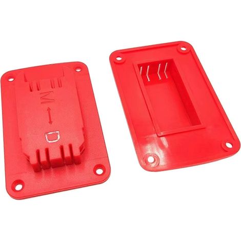 Lot de 10 supports de fixation pour outils Milwaukee M18compatibles également avec les perceuses Dewalt 20V et 12Vcouleur rouge. (1/2)