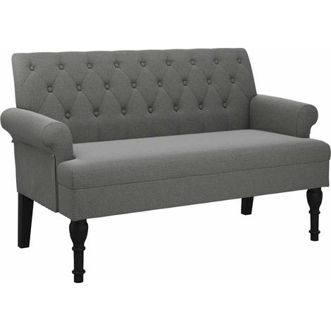 vidaXL Bank mit Rückenlehne dunkelgrau 120x62x75,5 cm Stoff