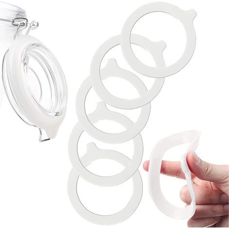 CCYKXA Pack of 5 silicone sealing rings for glass jars - 9.5 cm (1/5)