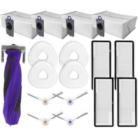 Adecuado para el rodillo del cabezal de aspiradora, filtro HEPA, mopa bolsa polvo kit limpieza aspiradora robot Narwal Freo Z Ultra (17 piezas) (1/5)