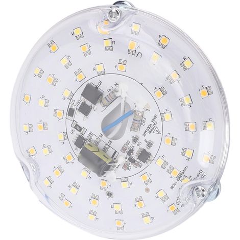 Kit de remplacement pour ventilateur de plafond LED rond de 10 cm (4 pouces) avec éclairage LED 15 W, 3 CCT (3000 K, 4000 K, 6000 K), intensité variable, 120 V (1/5)