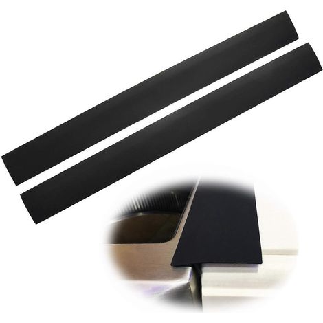 Lot de 2 joints de plan de travail de cuisine, joint en silicone noir pour couvrir l'espace entre la cuisinière et le plan de travail, joint de protection latéral en silicone pour cuisinière à gaz (53 (1/5)