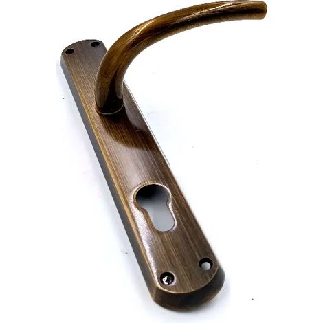 MANIGLIA GPB MILENA PLACCA YALE BRONZATO (1/3)