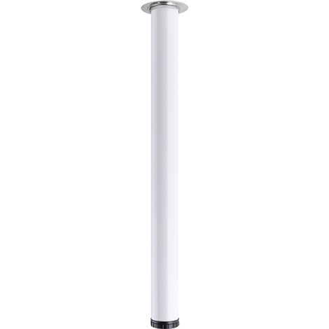 TS001 Gamba da tavolo bianca lucida 710/60 mm - Regolabile SANS MARQUE