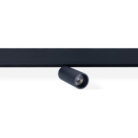Spot LED sur rail magnétique 48V - 10W - Gradation DALI-2 - Noir - Noir (1/5)
