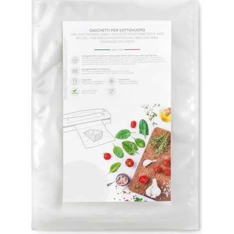 TrAdE Shop Traesio - Kit 20pz Sacchetti Sottovuoto 20x30cm Per Congelatore Frigorifero Microonde Cottura - (1/4)