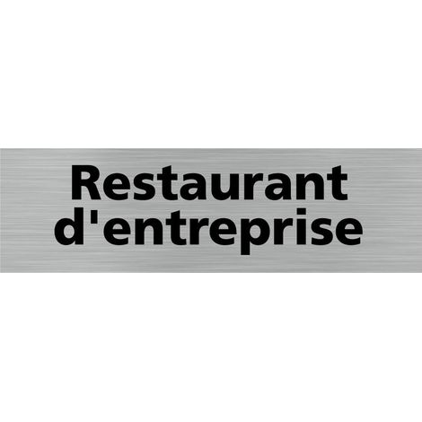 Pictogramme RESTAURANT D'ENTREPRISE (Q0250).- Adhésif aspect aluminium brossé - (1/5)