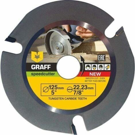 Disque Bois Meuleuse - Disque a Tronconner le Bois - Disque à Sculpter pour Meuleuse d'Angle 12522mm (1/5)