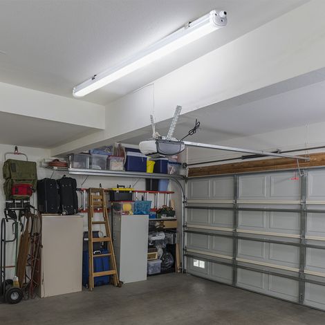 LED Wannenleuchte Feuchtraumleuchte Garagenleuchte Hallenlampe Deckenlampe, Kunststoff weiß, strahlwassergeschützt, 36W 4320lm 4000K neutralweiß, L 120 cm