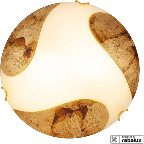 Plafonnier verre 30cm E27 60W blanc Art Gold Rabalux (1/5)