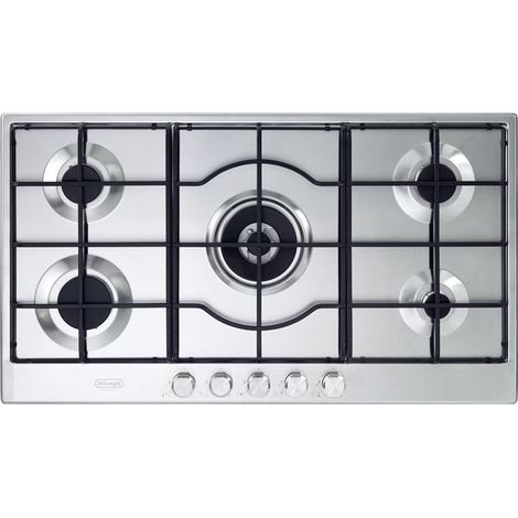 Placa de gas empotrada DeLonghi SLF 590 LX de 90 cm y 5 quemadores