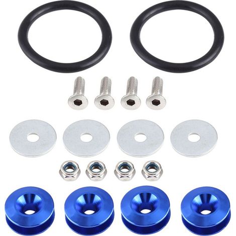 Rondelles et boulons en aluminium pour pare-chocs automobile – Kit d’habillage moteur avec fixation rapide – Lot de 12 pièces (1/5)