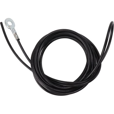 Câble de poulie en acier noir, réglable et résistant, pour appareils de musculation et entraînement à domicile, 5 m / 16,4 pi (1/5)