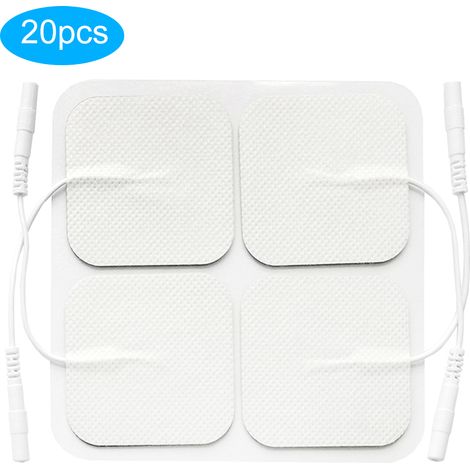 20 électrodes de massage et de physiothérapie de 5 x 5 cm, en silicone non tissé, pour la récupération musculaire du muscle grand droit de l'abdomen.-AquaForge (1/5)