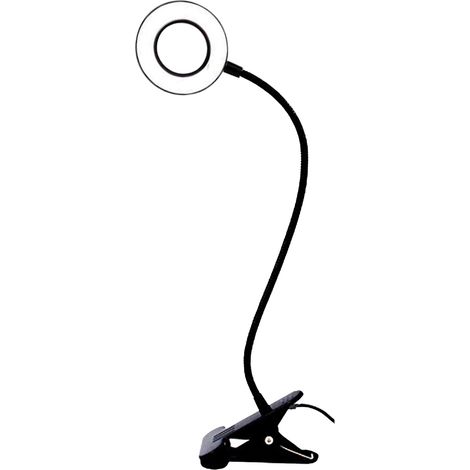 Lampe de lecture à pince, 48 LED, 5000K à 6500K, 5-10W, fixation ferme, flexible, protection oculaire, lampe de bureau, 5V 2A (1/5)