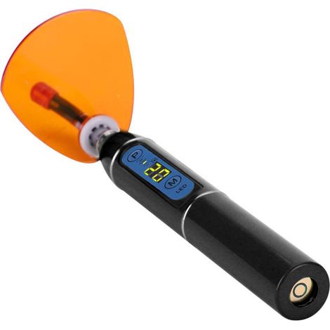 Kabellose LED-Polymerisationslampe für die Zahnmedizin, schwarz, EU-Stecker 110–240 V (1/5)