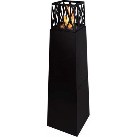 Vulcano - Bio-Ethanol-Au�enkamin 40x40x145 cm, schwarz