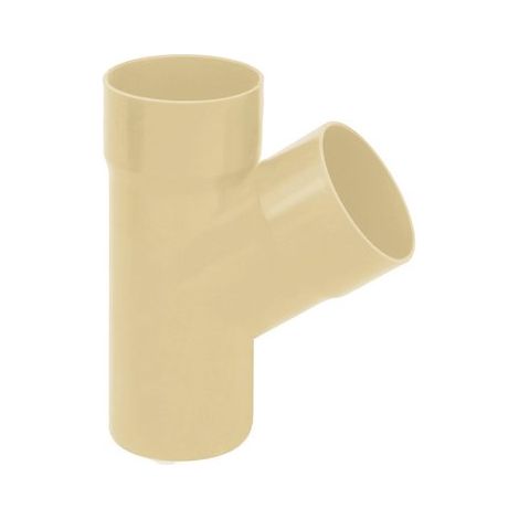 Culotte PVC 67°30 mâle femelle pour tube Ø80 épaisseur 3.2 mm - Sable - First Plast
