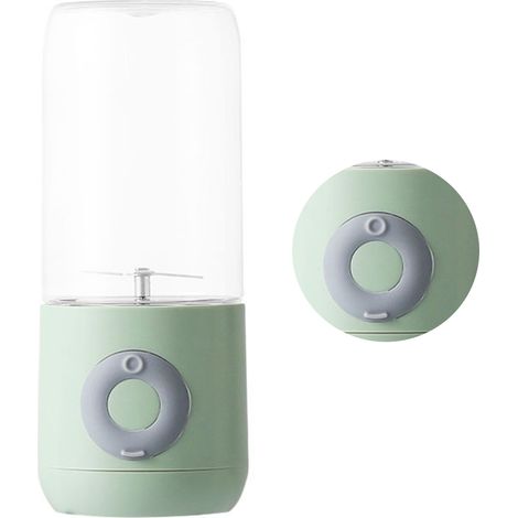 Mini centrifugeuse portable 6 lames USB rechargeable mixeur à jus gobelet extracteur fruits légumes pour maison cuisine extérieur vert (1/5)
