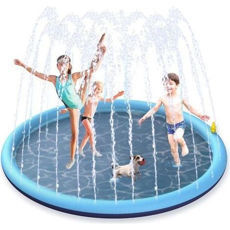 Tappetino d'acqua da 170 cm – PVC antiscivolo – Splash Pad per giochi d'acqua all'aperto – Compatibile con tubo da giardino standard (1/5)
