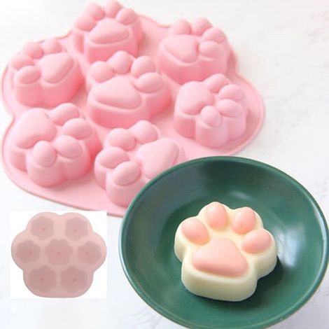 Moule en silicone avec couvercle 7 griffes de chat pour gâteau, bougie, chocolat, fondant, gelée, pâtisserie DIY (1/5)