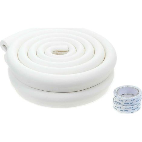 Rouleau de mousse antichoc de 4 mètres (2 x 2 m) pour protéger les bords des tables en verre, bordure en forme de U, sécurité bébé/enfant, protection (1/5)