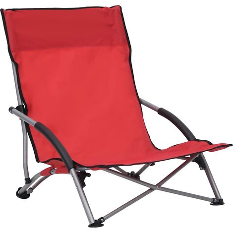 Maison Exclusive - Klappstühle, 2 Stück, roter Stoff (1/5)