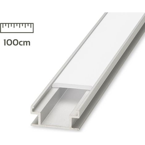 Alu U-Profil eloxiert 20x8mm opal 100cm (trittfest)