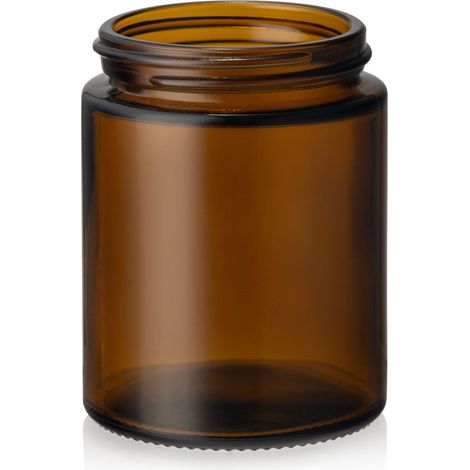Barattolo in vetro marrone per candele da 160 ml