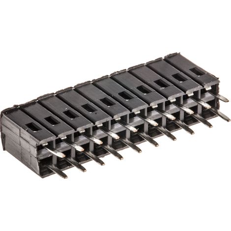 Connecteur femelle pour CI, 20 contacts, 2 rangées, 2.54mm, Traversant, Droit