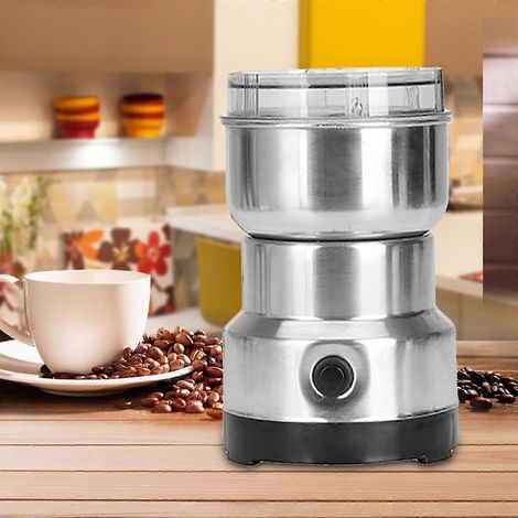 Mini moulin à café et épices électrique, broyage rapide en 10 secondes, machine multifonctionnelle pour grains secs, broyeur à grains multifonctions (1/5)