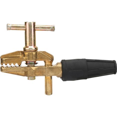 Clip de câble de terre en laiton robuste 600 A pour soudage, destiné aux outils de soudage (entièrement en laiton) (1/5)
