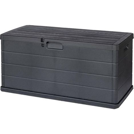 Coffre de jardin , coffre de rangement pour l'extérieur capacité 340L coloris Anthracite - L. 118 x P. 59 x H. 57 cm