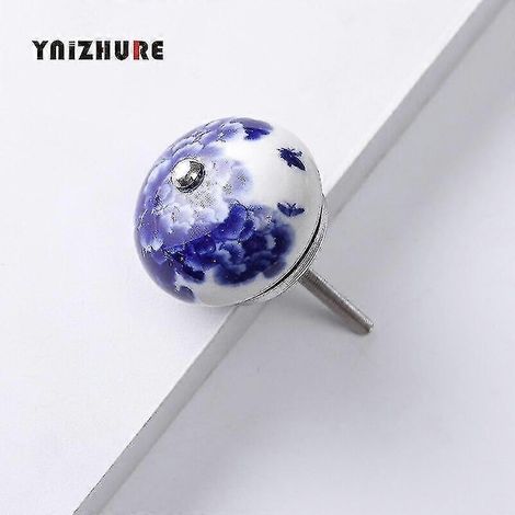 Poignée de meuble rustique à motif coloré, poignée de tiroir/meuble en céramique de 40 mm, bouton de quincaillerie pour meubles de cuisine (1/3)